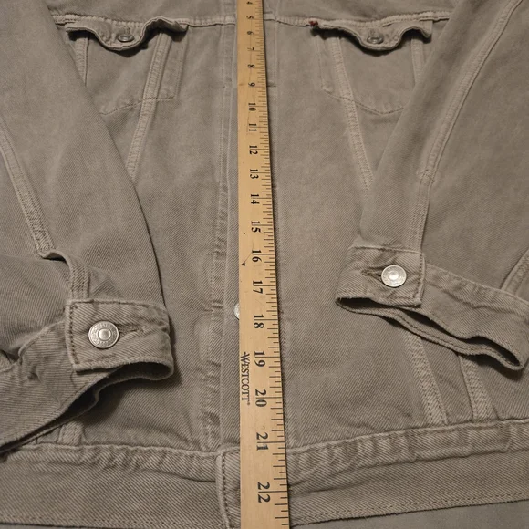 Levi’s Men’s XXL Gray Denim Trucker Jacket Cotton Stretch Classic Jean Coat - Picture 4 of 8